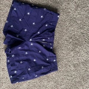 Navy shorts with white starfish